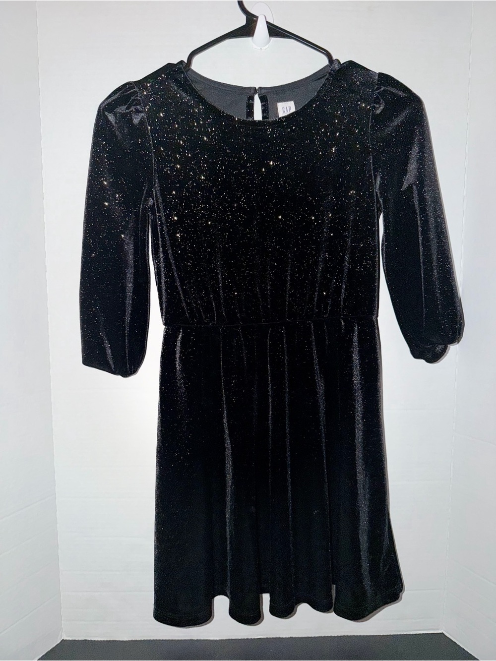 GAP Kids Black Sparkle Velvet Dress